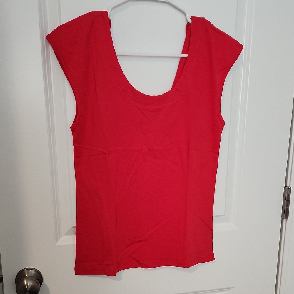 Ethos Organic Cotton Red Women's Top